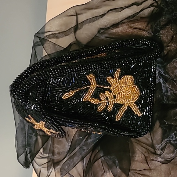 Stunning beaded structured mini bag - Picture 2 of 10